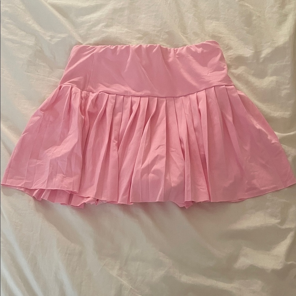 SHEIN Pink Mini Pleated Skirt